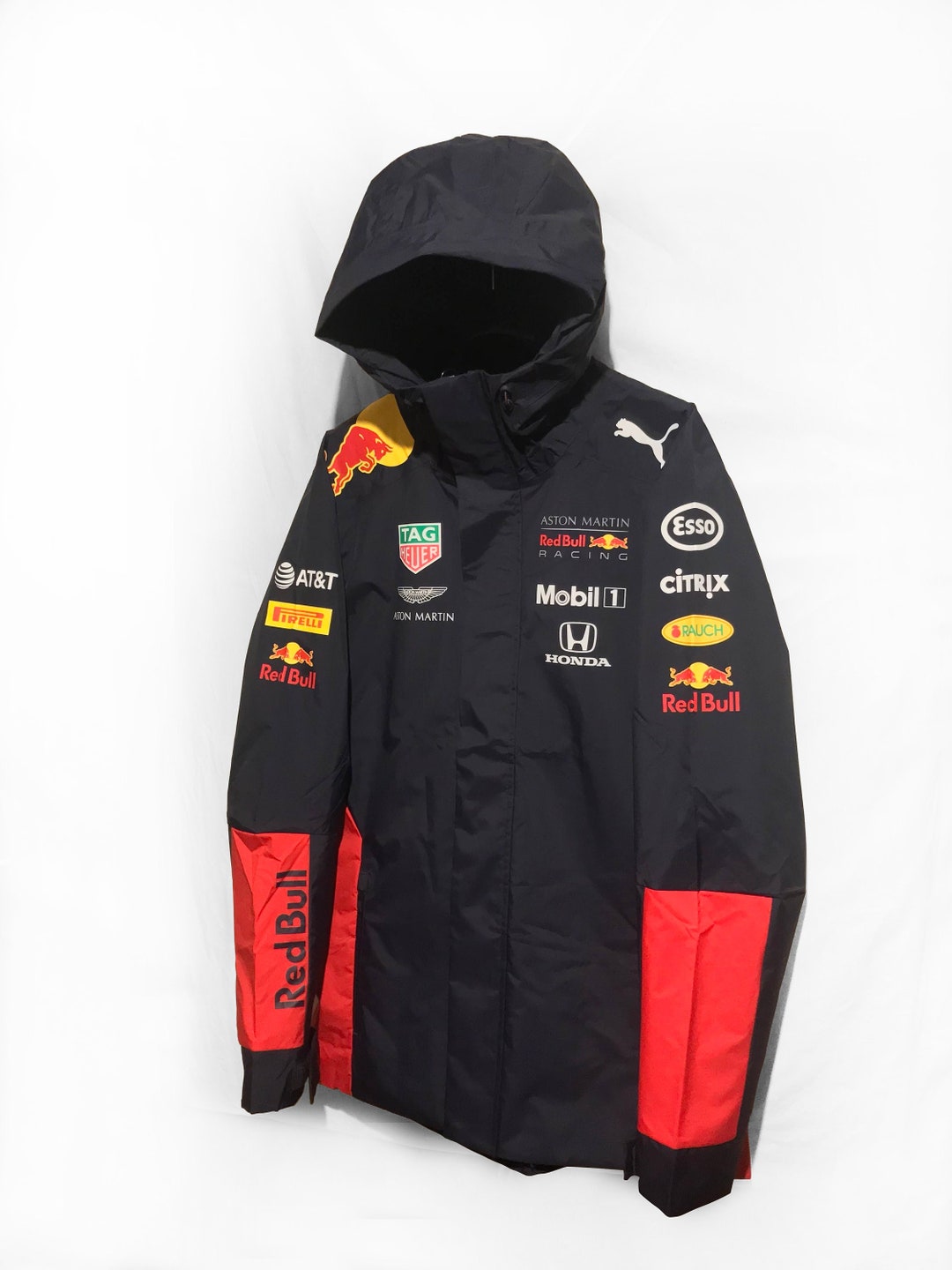 red bull puffer jacket