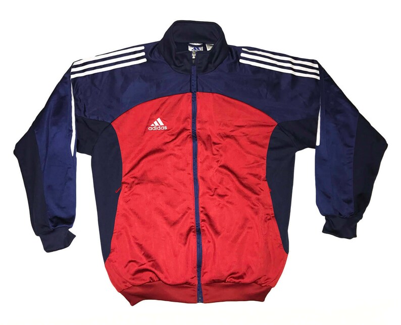 adidas jacket white red blue gold