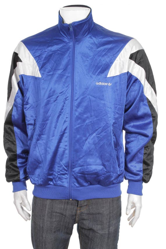 blue adidas tracksuit top