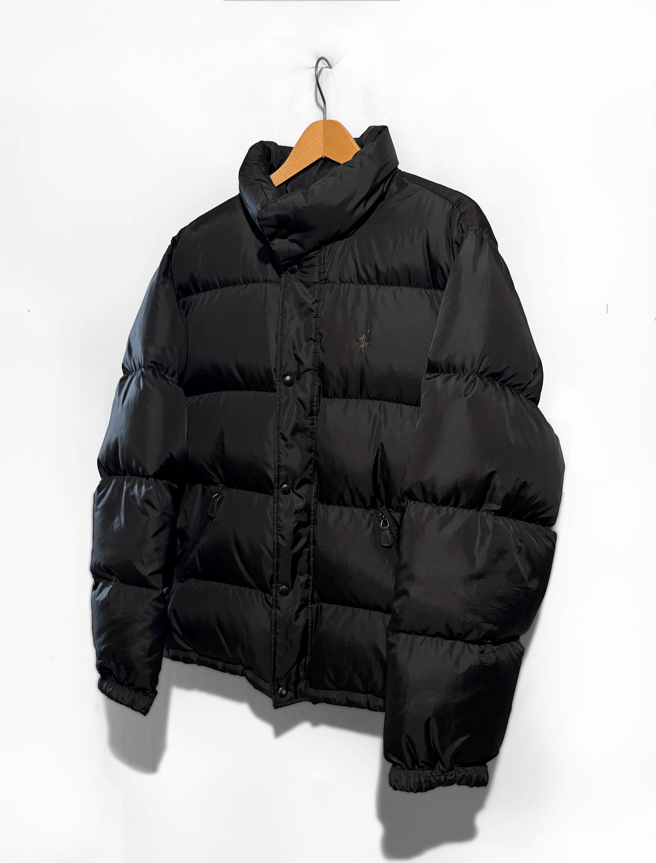 Vintage 90s Polo Ralph Lauren Goose Down Puffer Jacket BLACK Size 