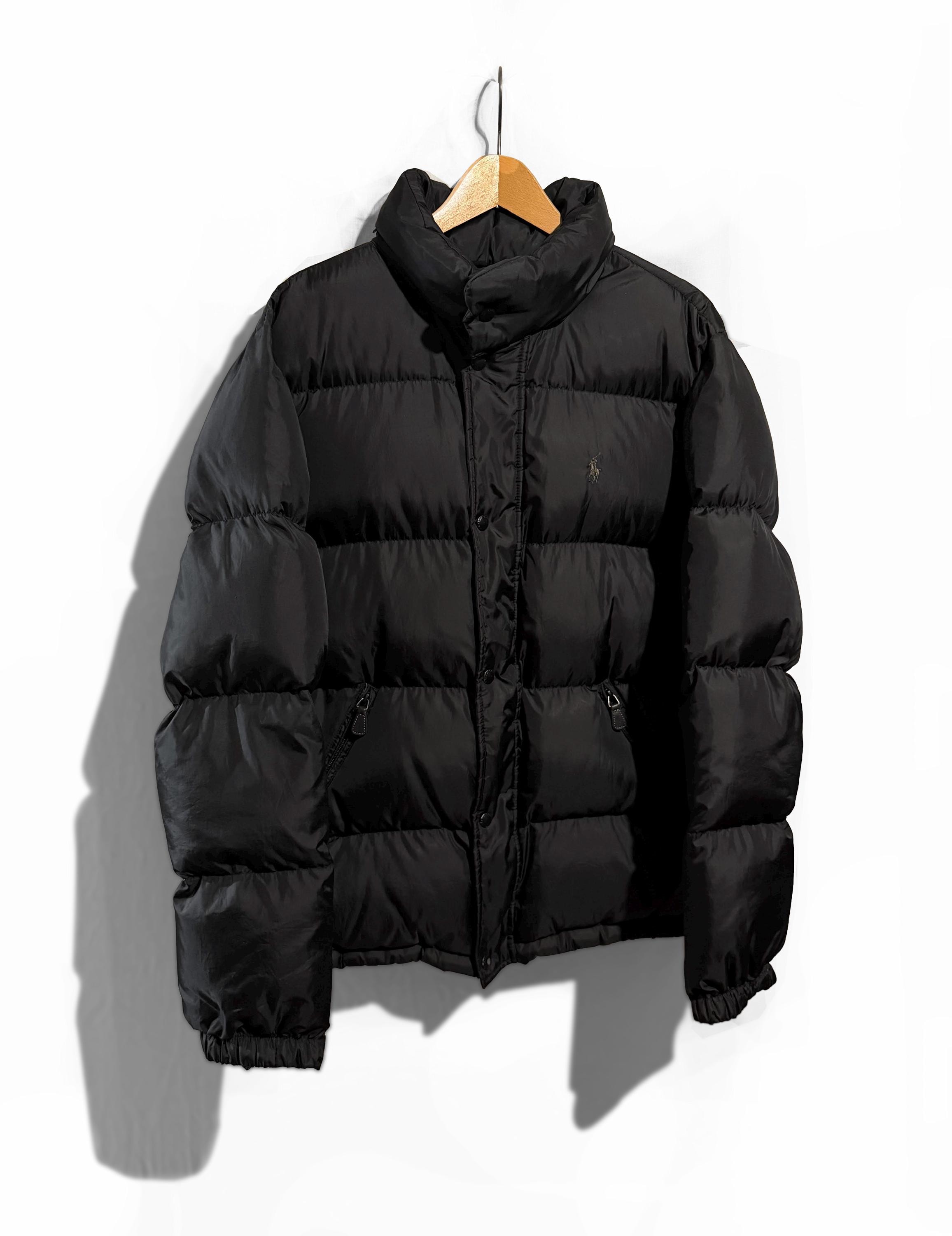ジャケット・アウター Ralph Lauren 90s Nuptse type down jacket Vintage 90s Polo Ralph Lauren Goose Down Puffer Jacket BLACK Size