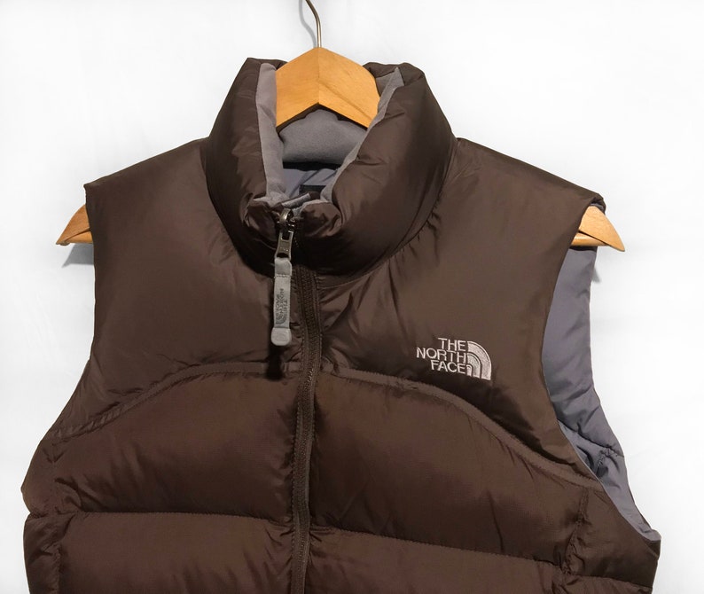 The North Face Brown Puffer Vest 700 Vintage Size M Etsy