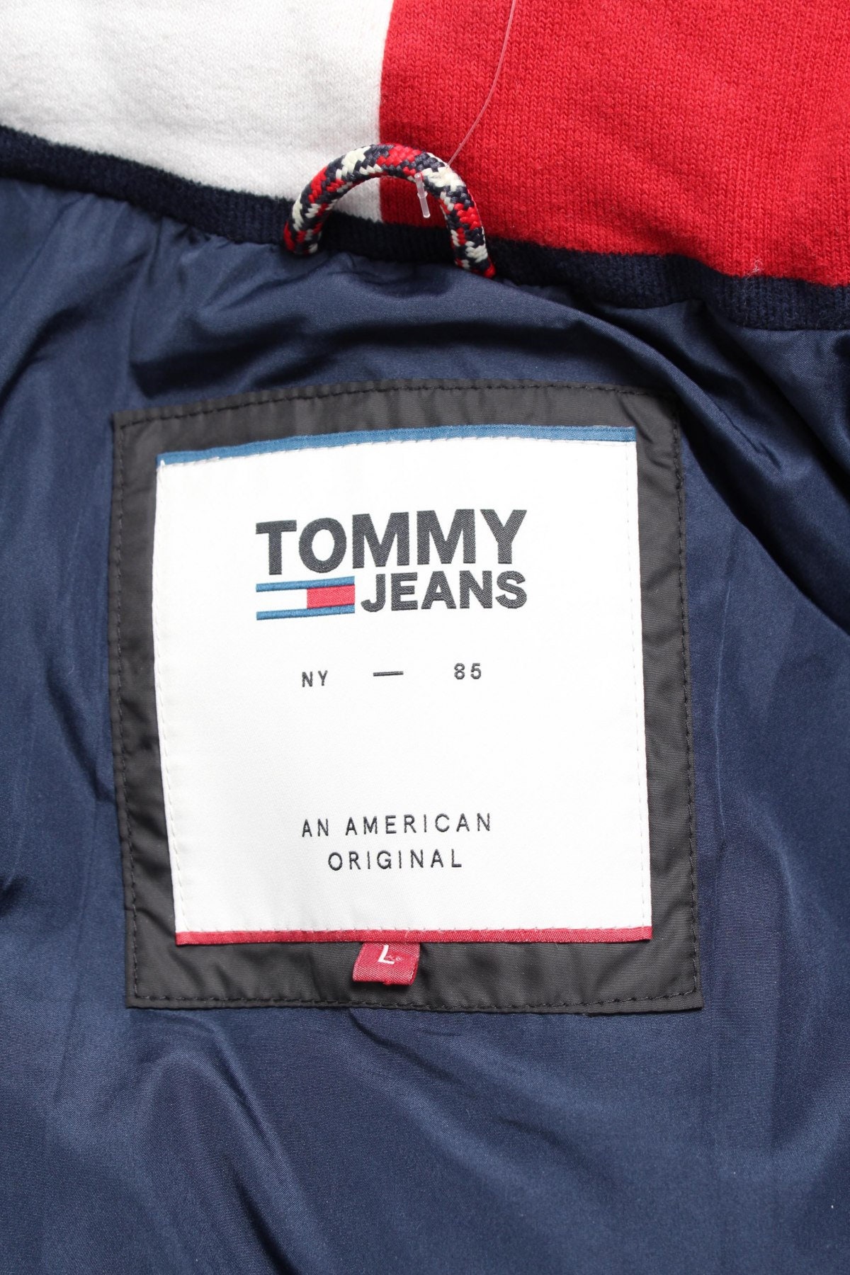 Tommy Hilfiger Puffer Jacket Black Flag Logo Size L - Etsy