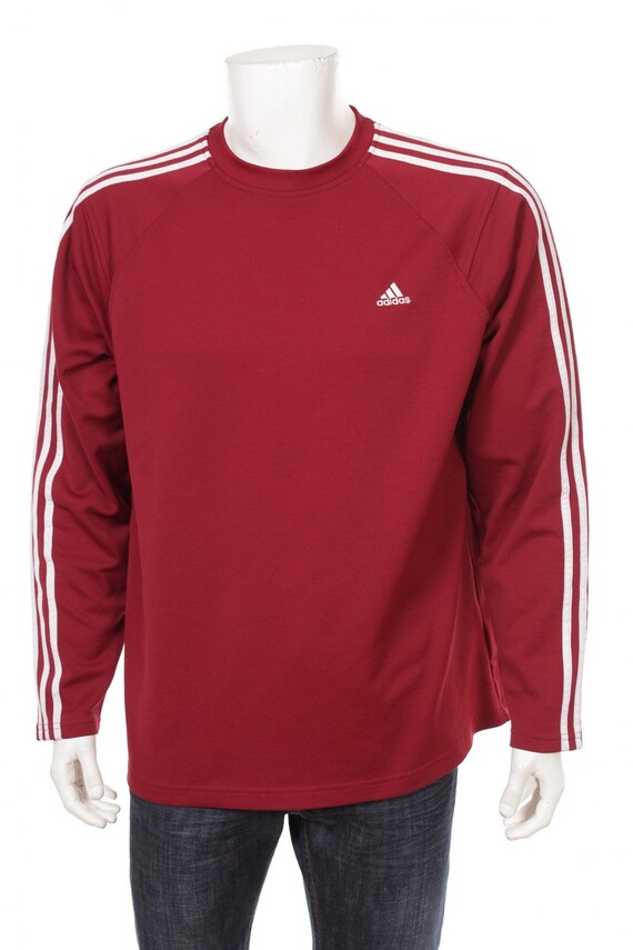 red adidas sweatshirt vintage