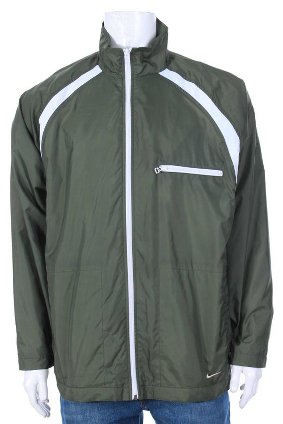 green and white nike windbreaker