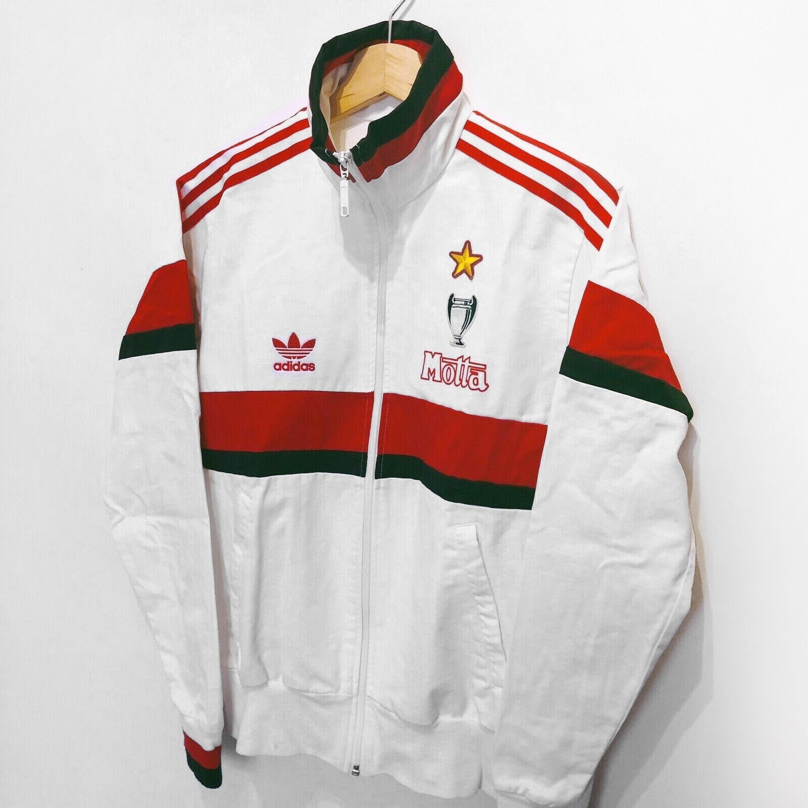 AC Milan Adidas Originals Training Jacket (Good) L for sale - Vintage  Sports Fashion