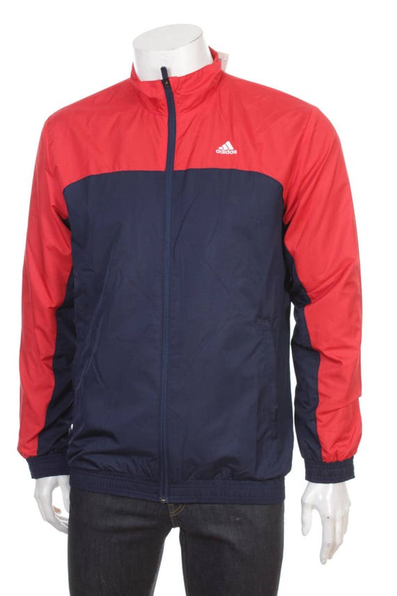 adidas windbreaker red white blue