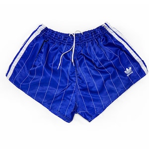 Adidas Santiago Sprinter Shorts Vintage 80s Shiny Glanz Satin Nylon Silky Retro D6 MEDIUM WEST GERMANY