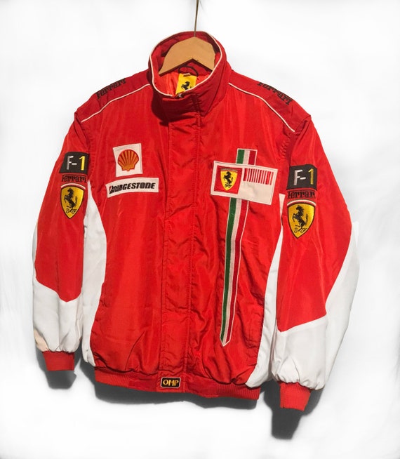 Buy Vintage Ferrari F1 Bridgestone OMP Racing Jacket Red /white
