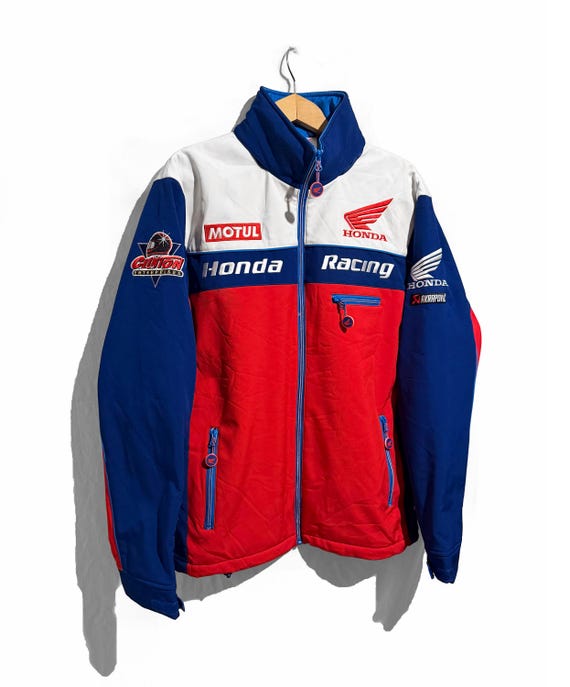 Honda Racing Jacket Size M Blue/red /white Softshell Official