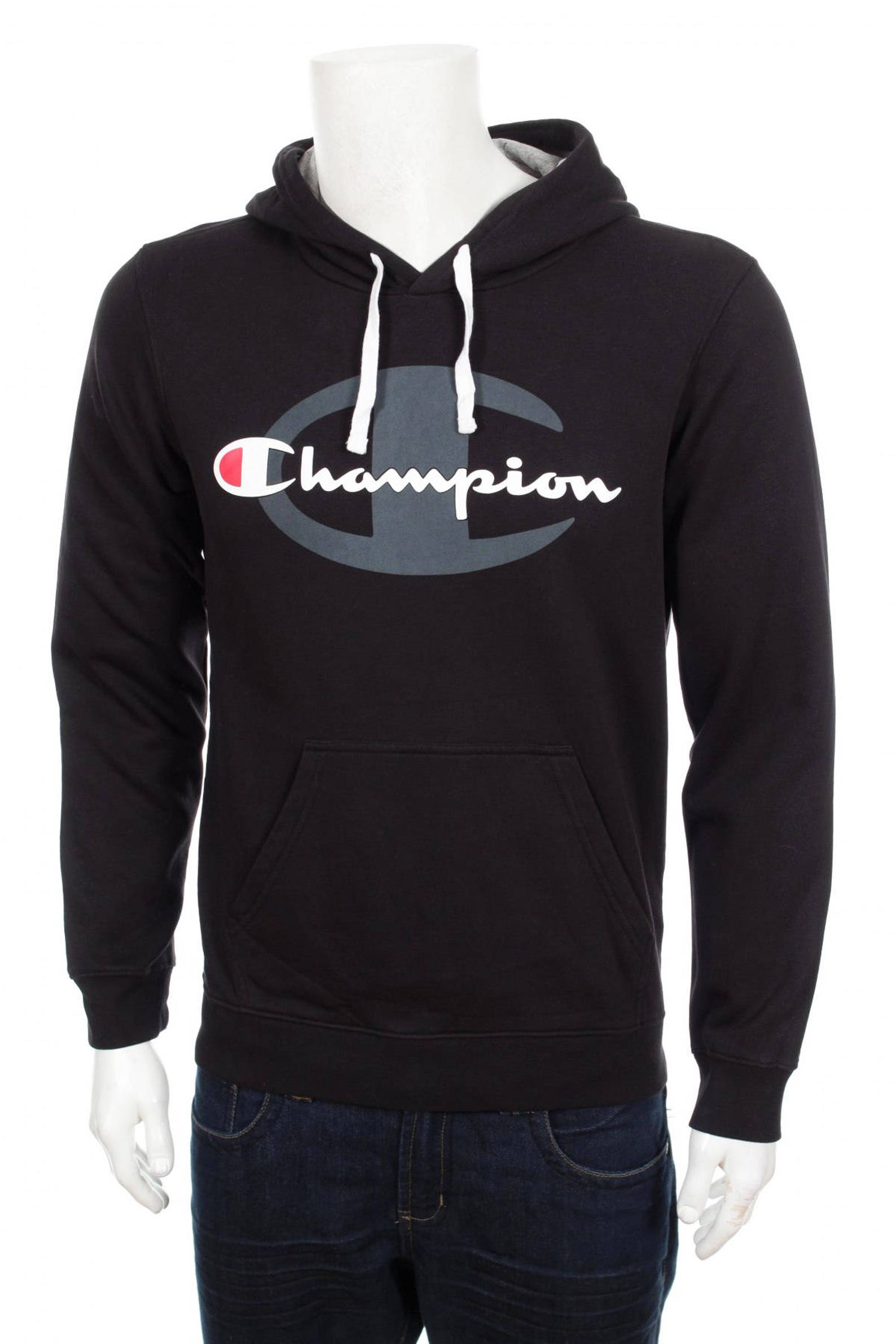Champion Men's Sweatshirt Black Jumper Hood Cotton Sport - Etsy