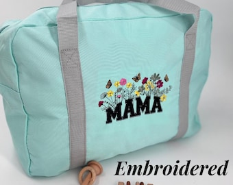 Gym Bag for Nursing Mom Workout Tote Travel Large Duffel Wildflower Hospital Ready Baby Gift Shower Favor Maternity Bag Beach for Mama Gift