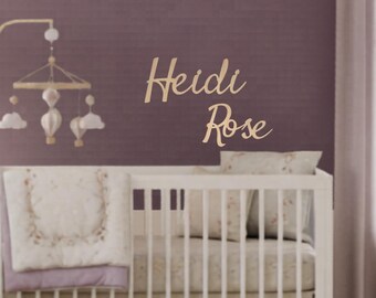 Wooden Name Sign Nursery Wall Art Display Custom Letters Laser Cut Decoration Bedroom Decor Personalized Baby Room Design Child Gift