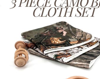 Baby Burp Cloth Cotton Soft Absorbent Baby Shower Gift Newborn Essential Deer Camo Mom Gift Diaper Bag Must Have Feeding Essential Registry