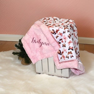 Personalized minky baby blanket butterfly girl blanket pink baby gift for monarch butterfly baby shower for new mom gift blanket with name