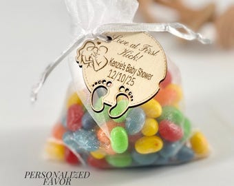 Personalized Shower Favor Bag Custom Thank You Gift Welcome Baby Party Favor Bulk Sweet Bag Gender Reveal Celebration Gift Guest Tag