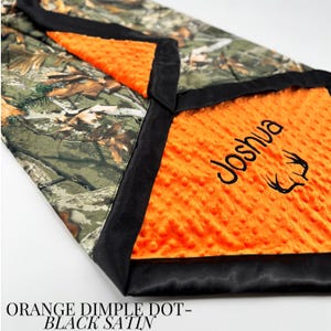 Personalized Camo Woodland Baby Boy Minky Blanket Deer Baby Boy shower gift Woodland nursery baby boy camo shower gift image 4