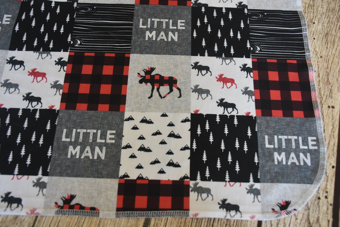 Knit Swaddle Blanketbaby Boy Woodland Moose Swaddle Etsy