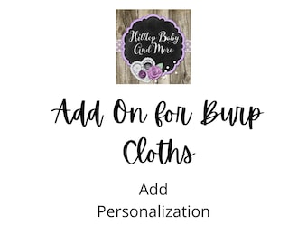 Add Personalization to your BURP CLOTHS