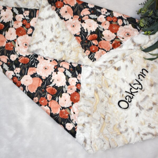 Coral Baby Blanket Etsy