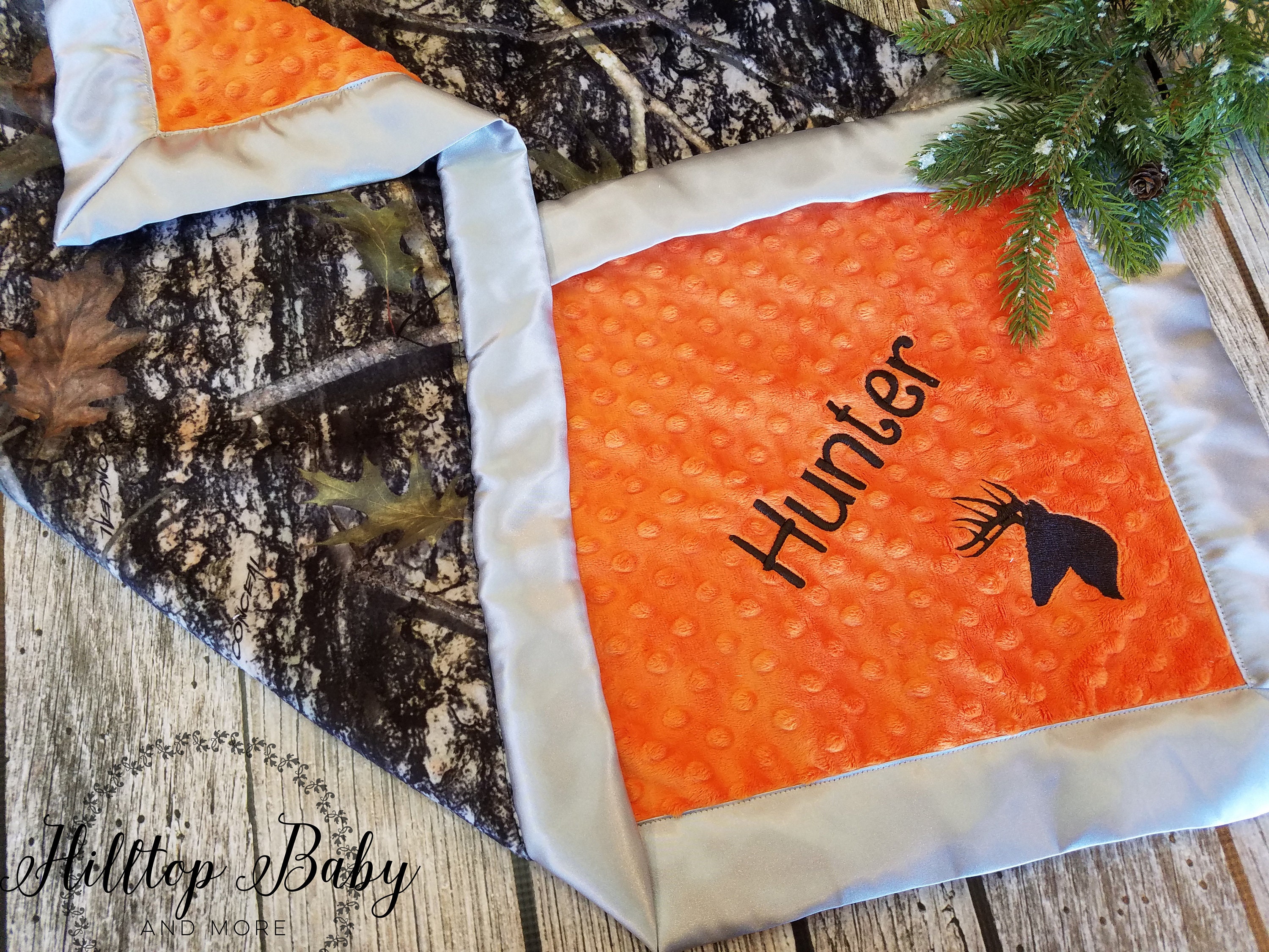 woodland baby boy blanket