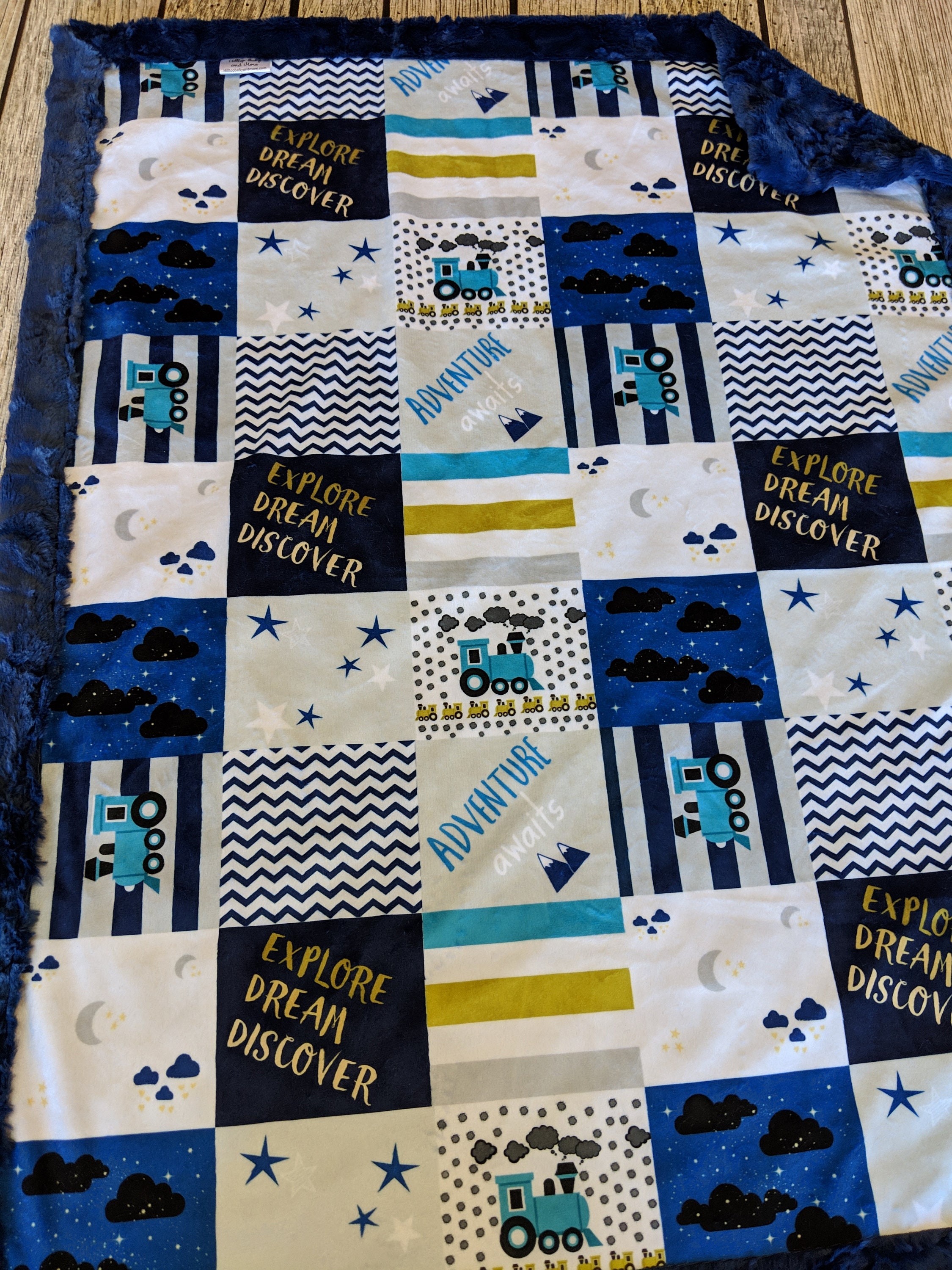 Personalized gifts baby TrainTrain baby BlanketTrain quilt blanket