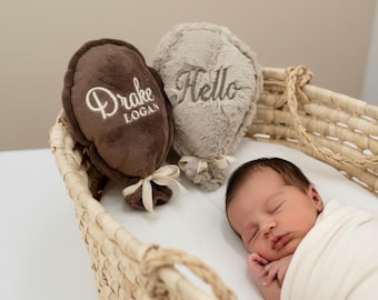 Personalized Balloon Pillow Nursery Decor Custom Fabric Cushion Baby Name Wall Decoration Birth Announcement Photo Prop Playroom Accent