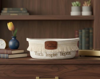 Teacher Appreciation Gift Kindergarten Teacher Desk Decor Personalized Teacher Gift Basket Storage Organizer Classroom Educator Thank You