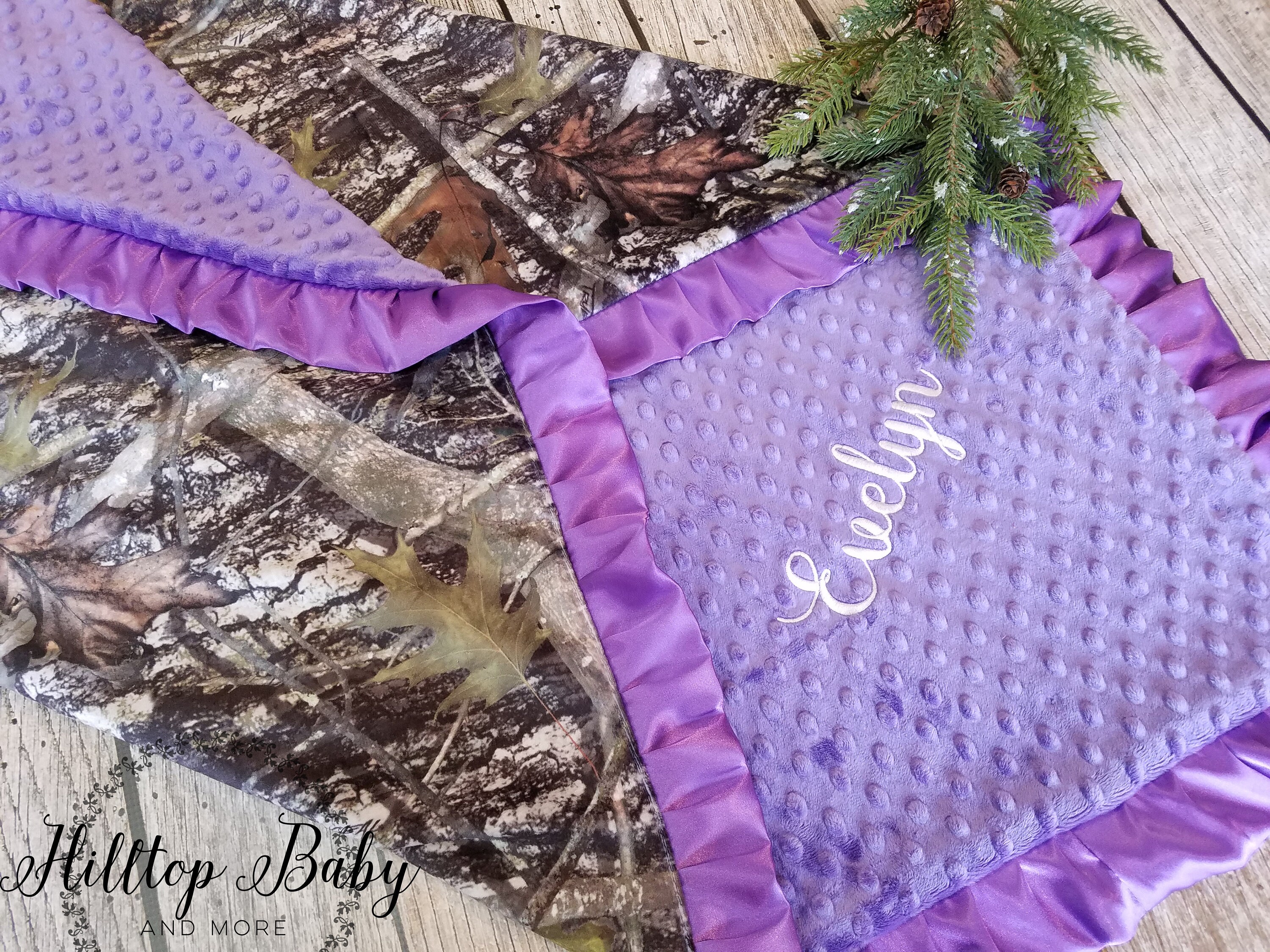 Camo Baby Girl Blanket Personalized woodland girl baby Etsy