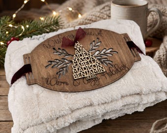 Personalized Blanket Tag Name Custom Tag Personalized Baby Blanket Gift Personalized Throw Blanket Gift Personalized Christmas Wrapping
