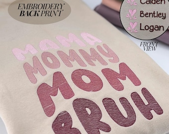 Family Shirt Gift Mom Birthday Shower Present New Mom Shirt Custom Girl Mom Shirt Embroidered Family Shirt for Boy Mom Gift Idea Mothers Day
