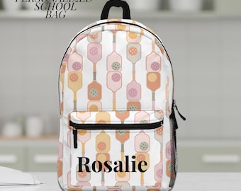 Personalized Backpack Pickleball Backpack Back To School Elementary Backpack For Kindergarten School Backpack Gift Idea For Preschool Kid