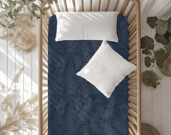 Baby Boy Nursery crib Sheet Blue Bedding Newborn Gift Shower Package Soft Mattress Nursery Decor Room Accent minky crib sheet for Baby boy