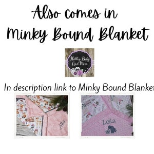 Personalized floral girls minky baby blanket for a personalized baby girl gift, Pink soft baby blanket, for a pink floral nursery image 8