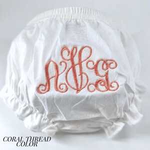Personalized Baby Gift Custom Diaper Cover Girl Organic Cotton Infant Underwear Monogrammed Name Embroidered Bloomer Soft Breathable Newborn image 14