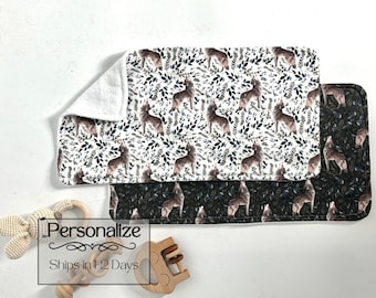 Personalized Siberian Husky baby burp cloth set monogram husky baby gift wolf baby shower gift for new baby husky dog gift idea for new mom