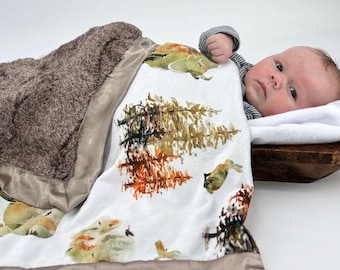Custom buffalo baby Blanket Infant Name Embroidered Wrap Comfort Cover Newborn Gift Shower Present Buffalo Check Room Decor Nursery Blanket