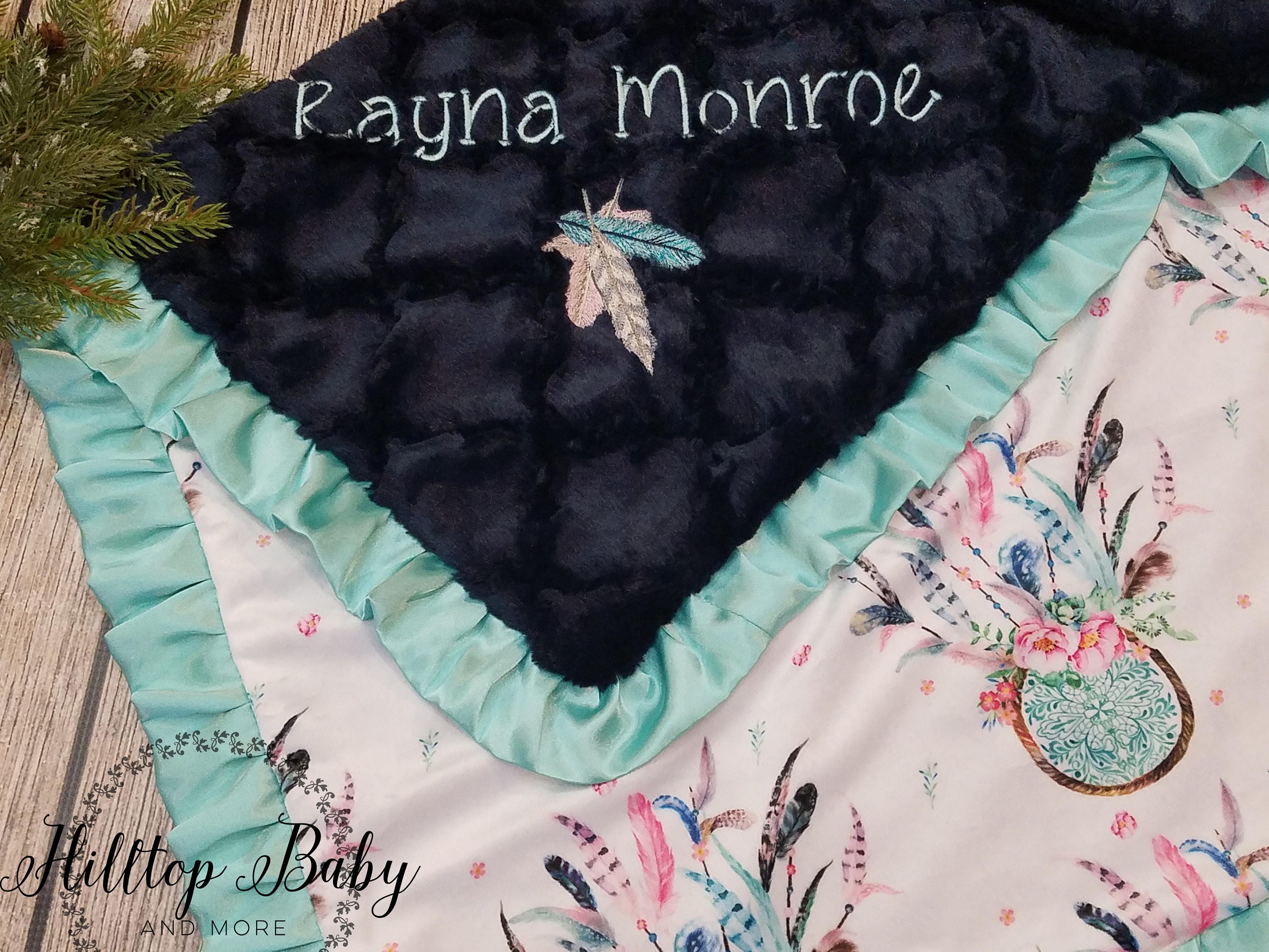 personalized girl blankets