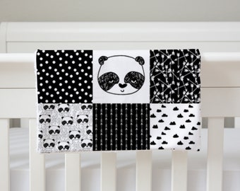 Personalized Gift-Panda Bear Security blanket- Panda baby girl gift, Bear baby boy gift- baby bear shower gift- gender neutral baby gift