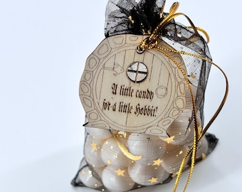 Hobbit birthday Favor Fantasy kid Gift Idea Middle Earth Themed Party Decoration Candy Present Wooden Tag Tolkien Theme Lotr Classroom Gift