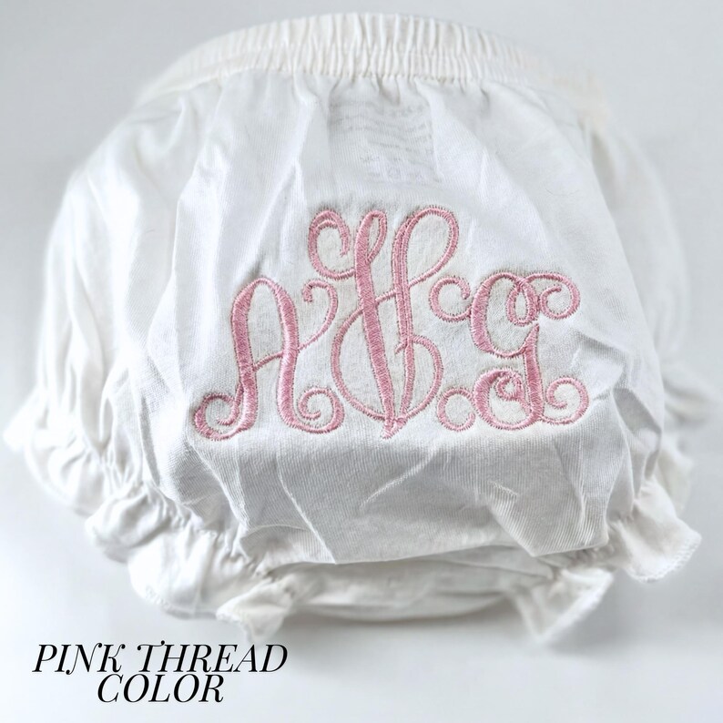Personalized Baby Gift Custom Diaper Cover Girl Organic Cotton Infant Underwear Monogrammed Name Embroidered Bloomer Soft Breathable Newborn image 16