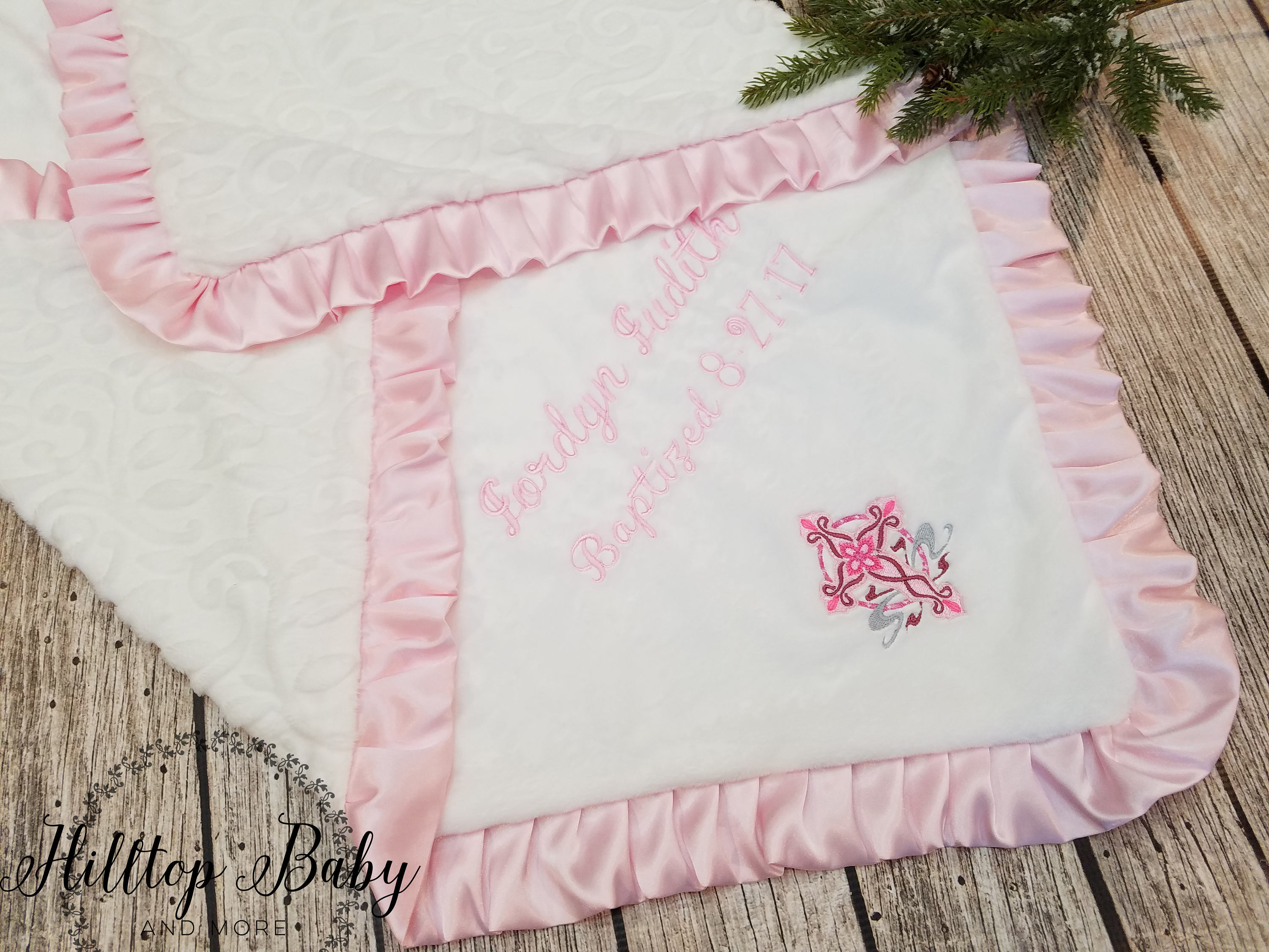 Personalized Baptism BlanketCustom Baptism Keepsake GiftPersonalized
