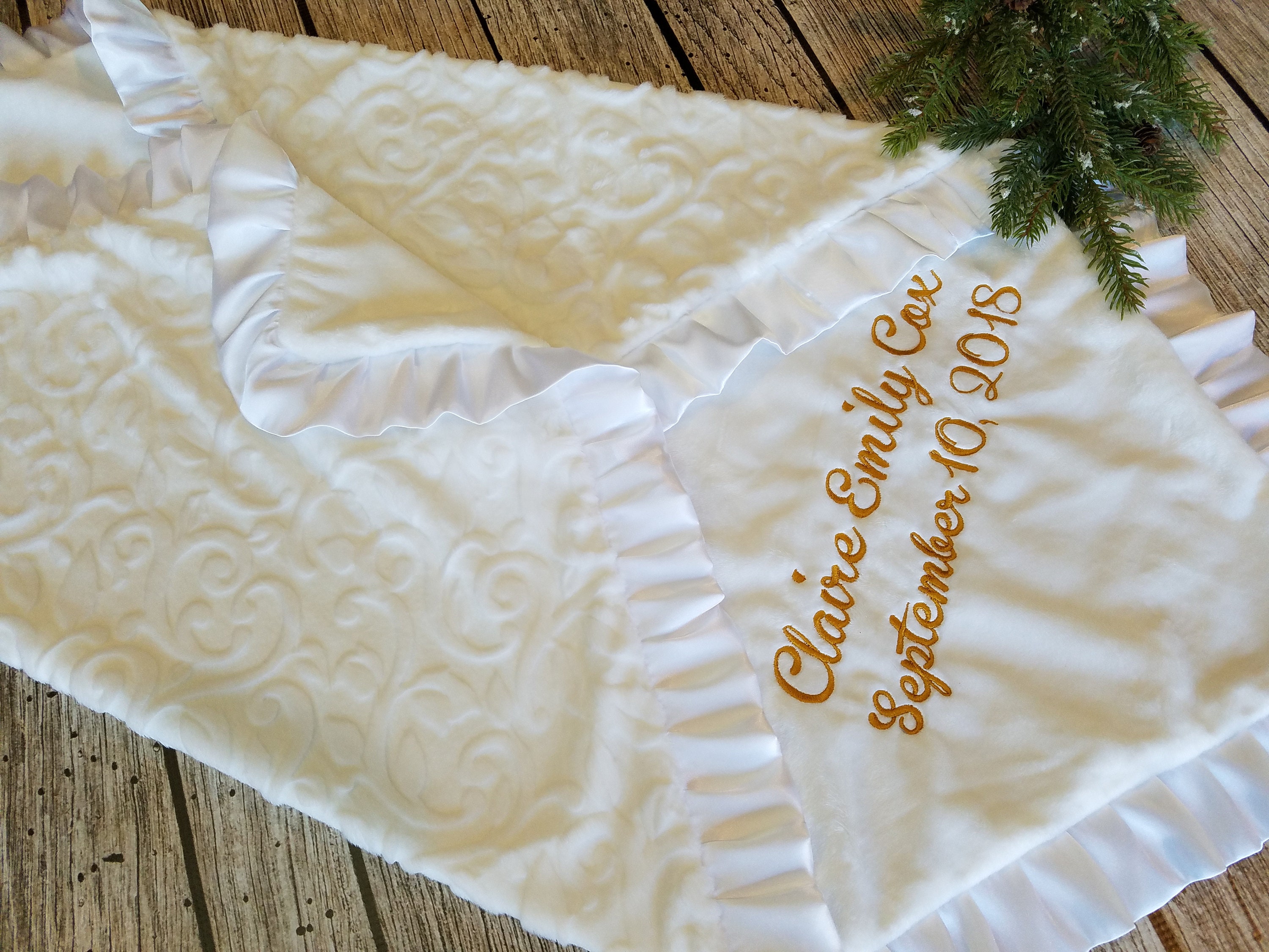 Baptism blanket for baby girl hotsell