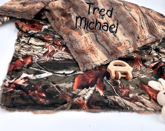 Handmade Minky Blanket Baby Boy Blanket Hunting Nursery Decor Nursery Camouflage Bedding Baby Gift Set Baby Shower Gift Boy Nursery Decor