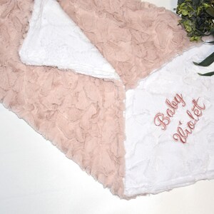 pink baby blanket girl minky Blanket for Newborn baby gift