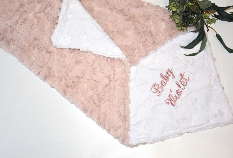 pink baby blanket girl minky Blanket for Newborn baby gift