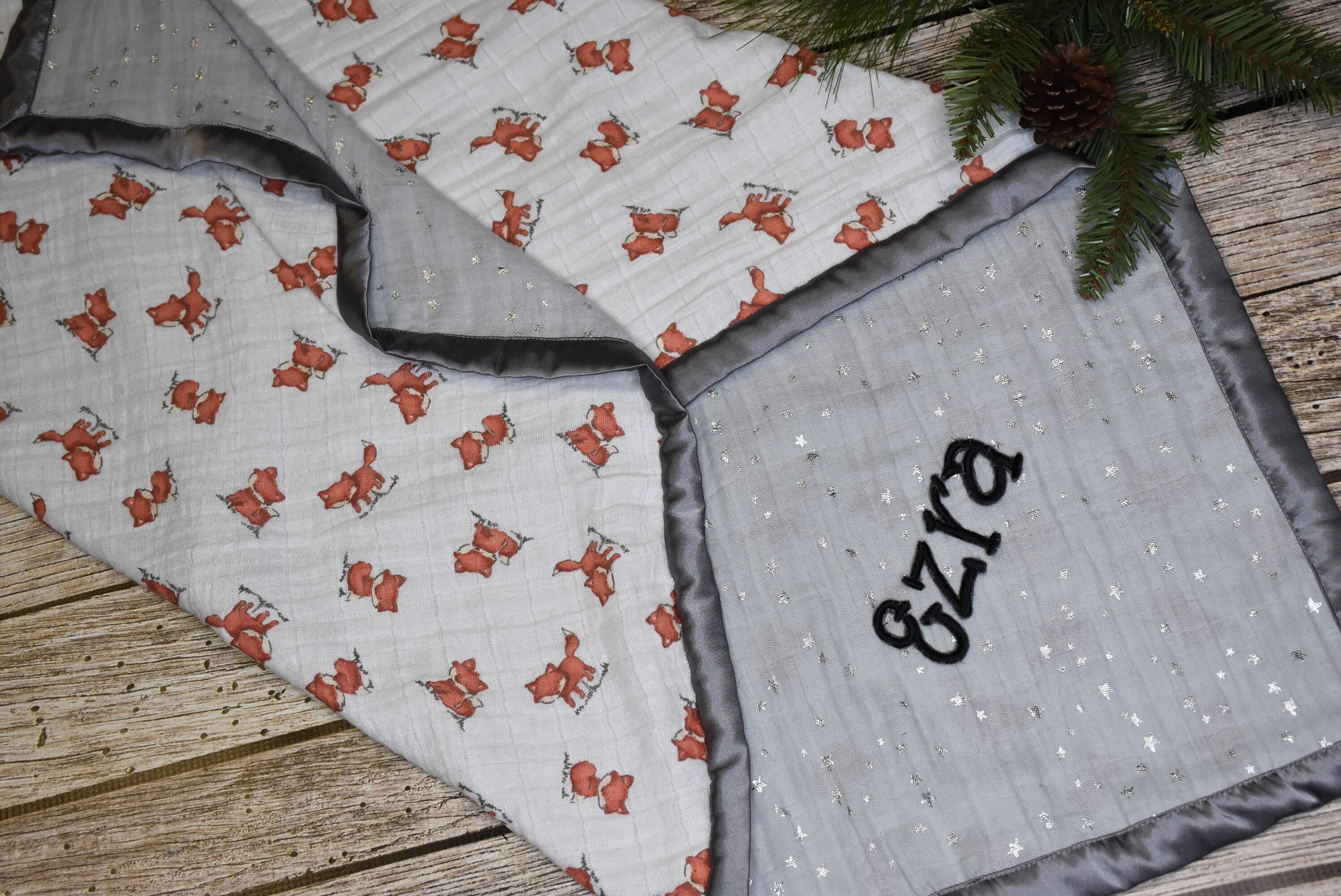 personalized baby boy swaddle