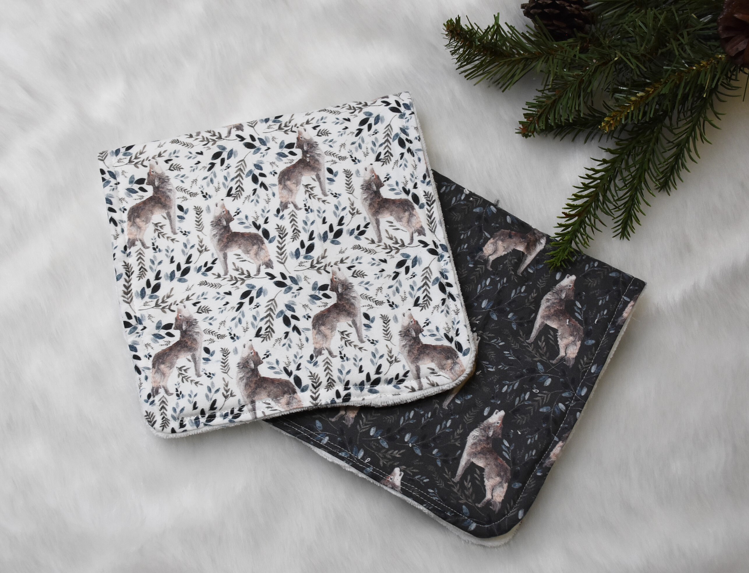 Knit Swaddle Blanketwolf Baby Boy Swaddle Blanketwolf Baby Etsy