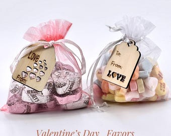 Valentine Treat Bag Favor Custom Holiday Container Candy Holder Classroom Gift Thank You Baby Shower Sweet Party Decoration Celebration