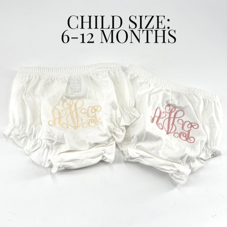 Organic Cotton Infant Underwear Personalized Baby Girl Diaper Cover Custom Monogrammed Name Embroidered Bloomer Soft Breathable Newborn Garment Comfortable Baby Clothing Natural Fabric Premium Quality Perfect Baby Shower Gift Special